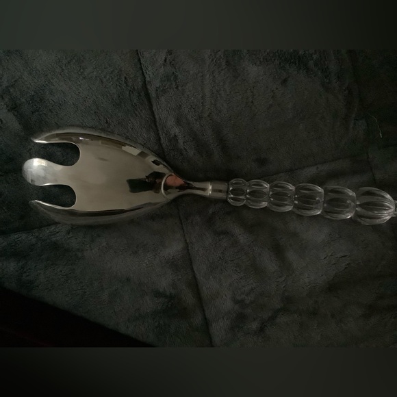 Mikasa silver plate and crystal serving spork. Never used. In velvet box. - Picture 2 of 3